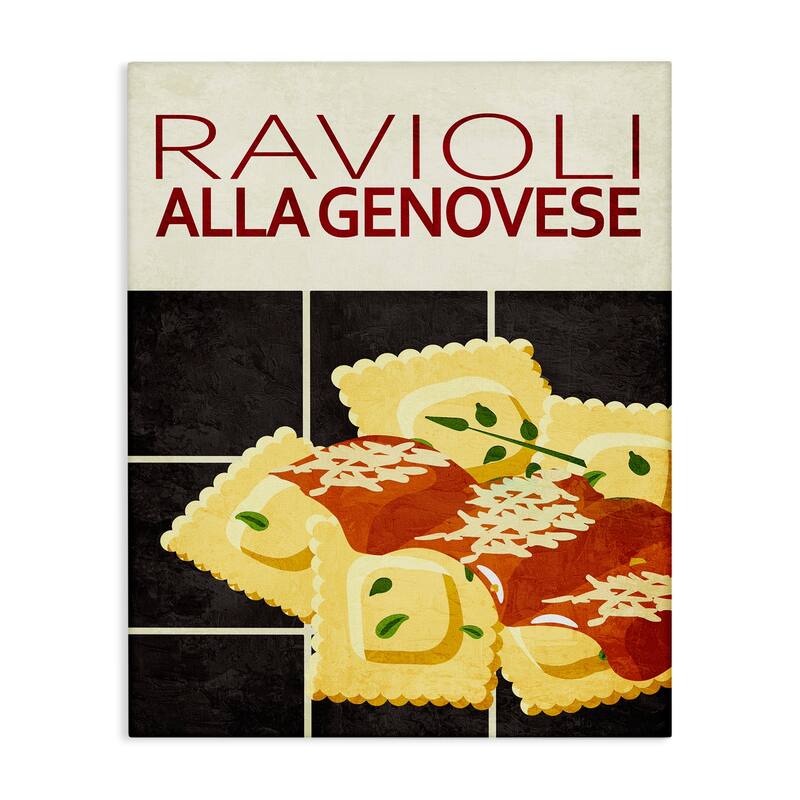 Stupell Ravioli Classic Kitchen Canvas Wall Art Design By Kim Allen - 36 x 48