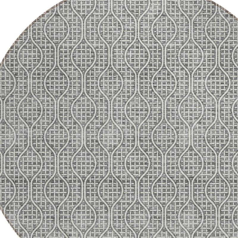 HomeRoots Geometric Transitional Rectangle Outdoor Rug