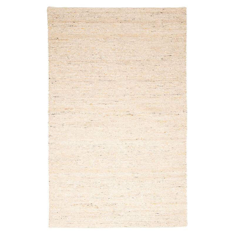 ECARPETGALLERY Braid weave Sienna Beige, Cream Wool Rug - 4'11 x 8'1