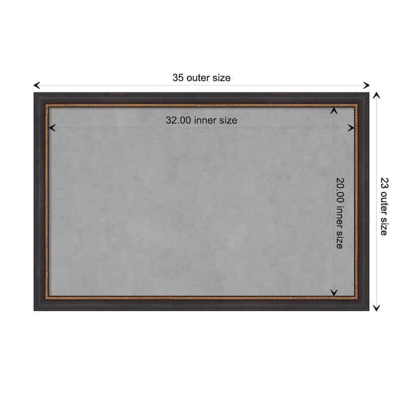 Amanti Art Ashton Black Framed Magnetic Board - Board Size 32x20