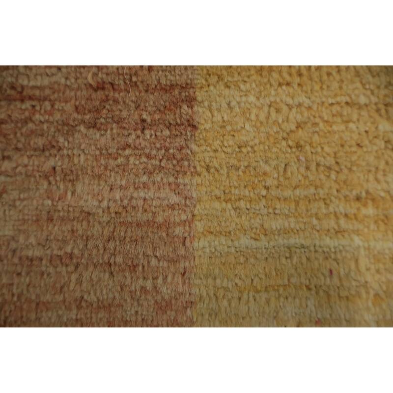 Hand Knotted Oriental 100% Wool Carpet Modern Geometric Multi-Colored Gabbeh Area Rug - 4' 3'' X 2' 8''