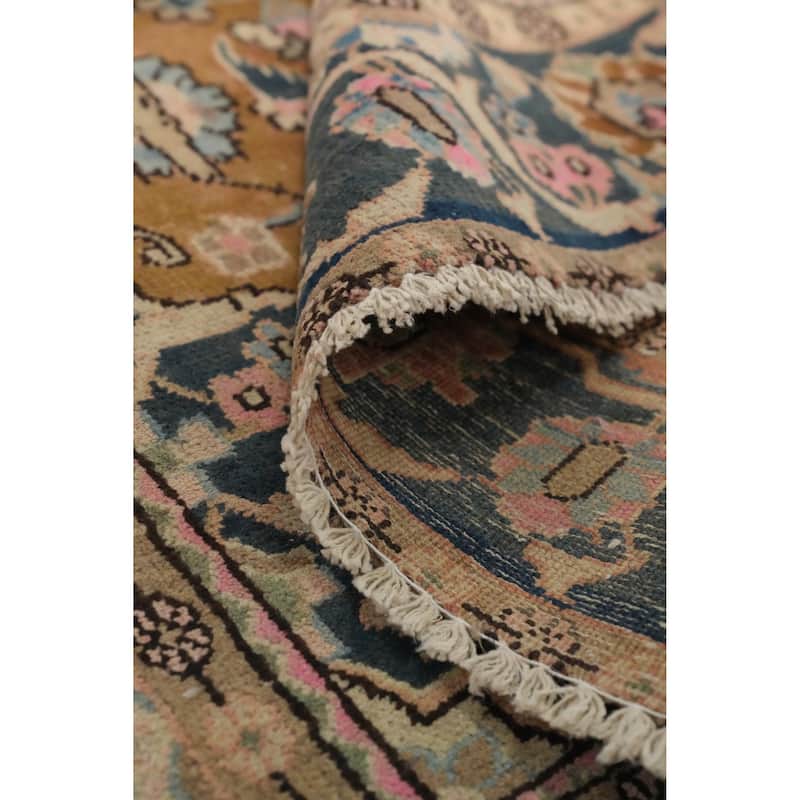 Hand Knotted Oriental 100% Wool Carpet Traditional Floral Brown Kashan Area Rug - 6' 3'' X 4' 2''