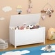 preview thumbnail 2 of 25, Kids Wooden Toy Box Storage with Safety Hinged Lid for Bedroom, Playroom, Hallway