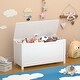 preview thumbnail 10 of 25, Kids Wooden Toy Box Storage with Safety Hinged Lid