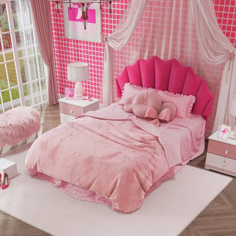 Living Essentials by Hillsdale Elina Upholstered Twin Headboard, Pink