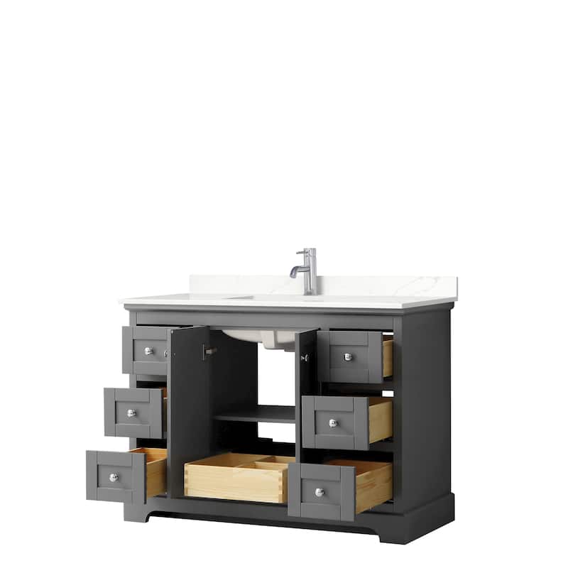Avery 48-inch Single Vanity, Quartz Top
