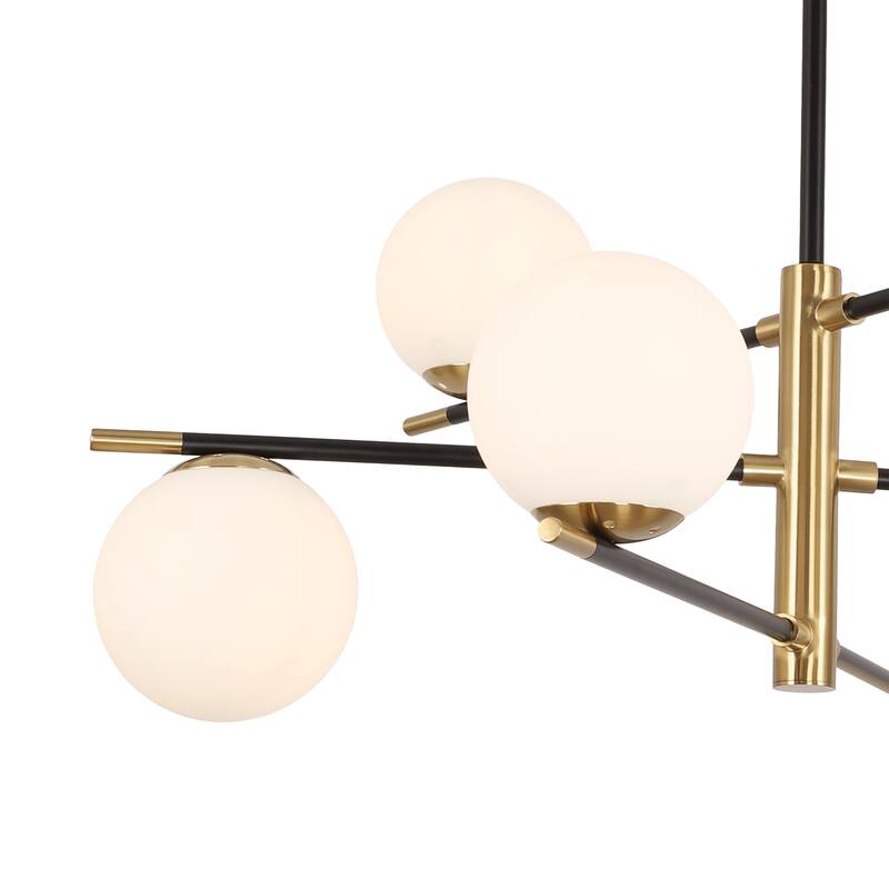 Modern 6-Light Dimmable Sputnik Bubble Chandelier for Dining Room