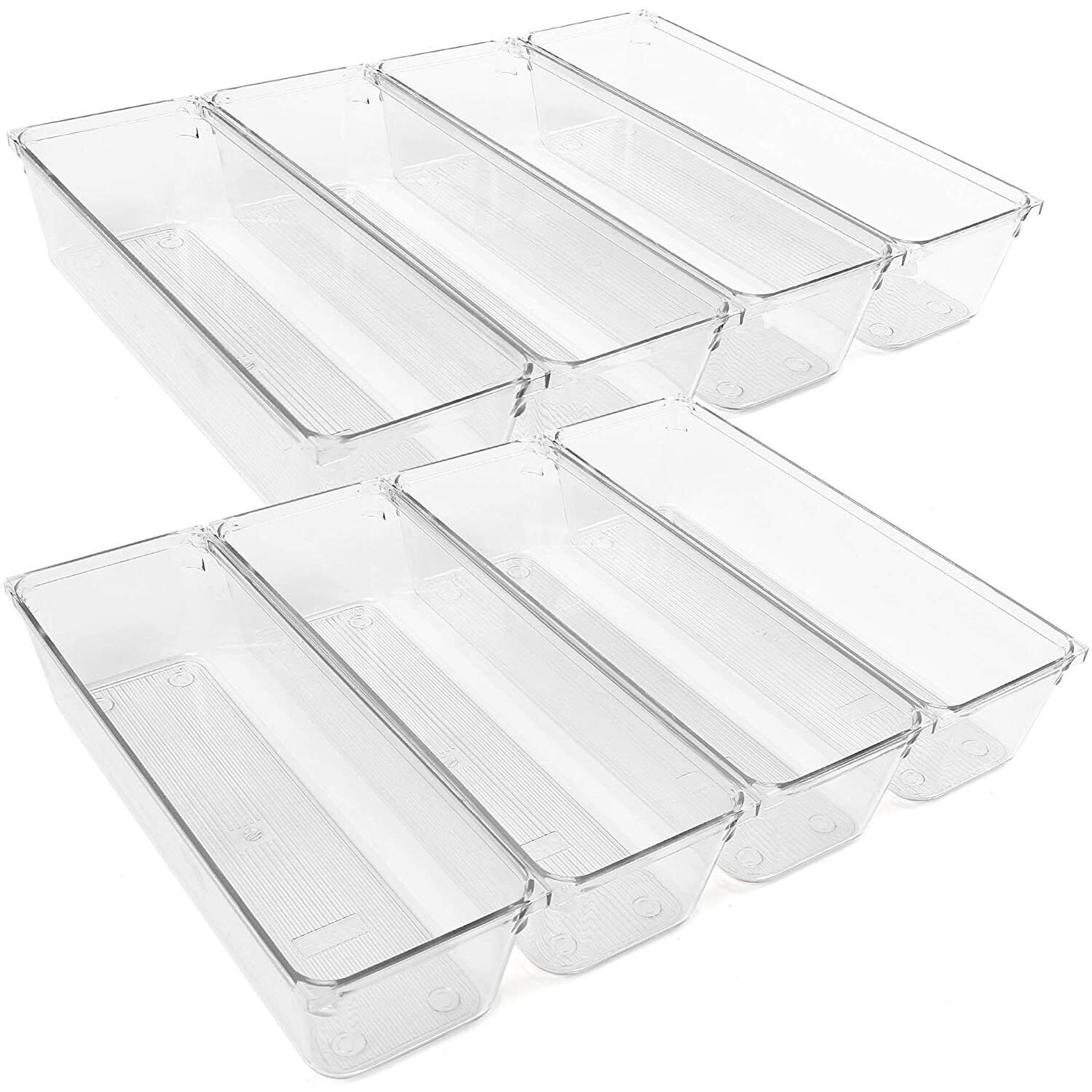 8Pcs Clear Plastic Drawer Organizers - On Sale - Bed Bath & Beyond -  39465510