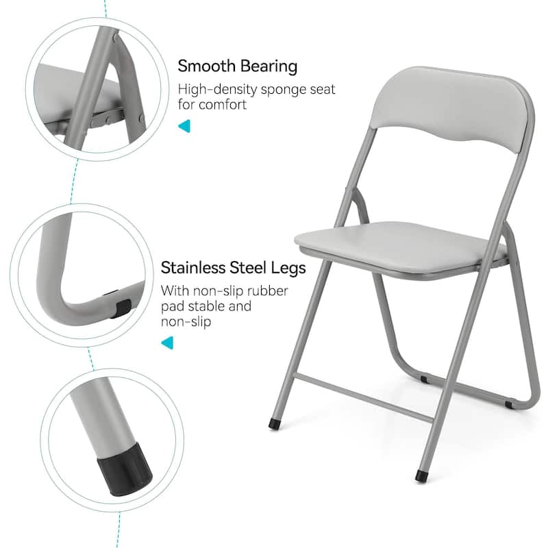 Folding Chairs 2/4 Pack with Cushion