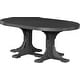 preview thumbnail 2 of 82, Poly Lumber Round Dining Table Set with Island Chairs Dining Height - Black