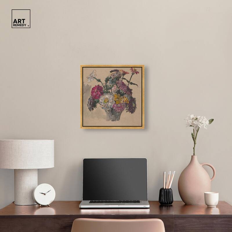 Basket of Flowers Canvas by Art Remedy