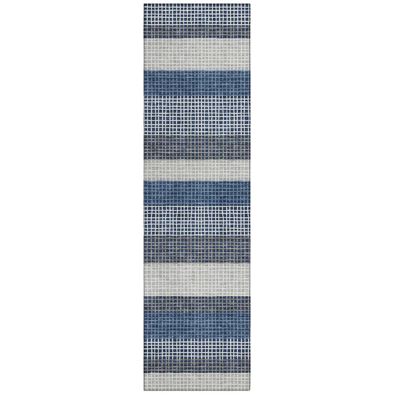 Machine Washable Indoor/ Outdoor Cabana Stripe Chantille Rug