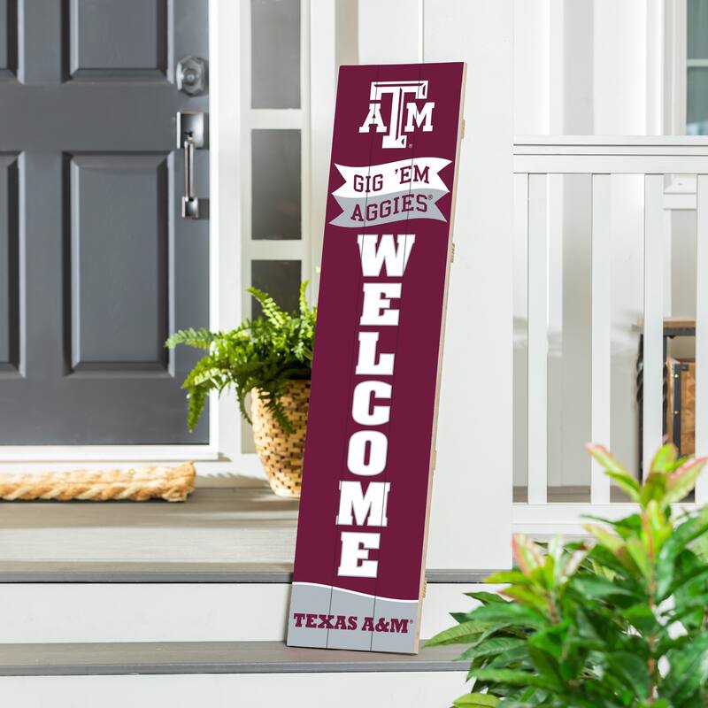 47" Porch Leaner Welcome Wall Sign, Texas A&M