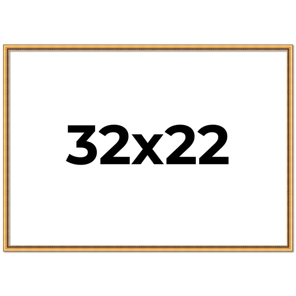 32x22 Frame Gold Real Wood Picture Frame Liscio Oro Photo Frame