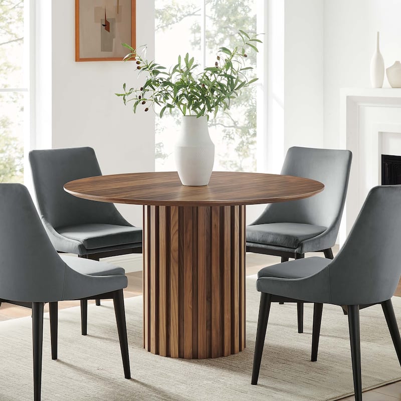 Senja 47" Round Dining Table - Walnut