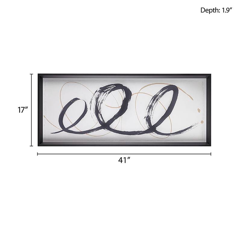 Madison Park Abstract Ambit Framed Glass Wall Art