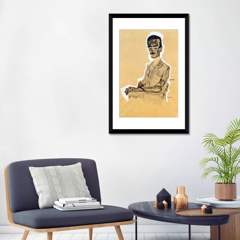 iCanvas "Portrait of Eduard Kosmack, Seated" by Egon Schiele