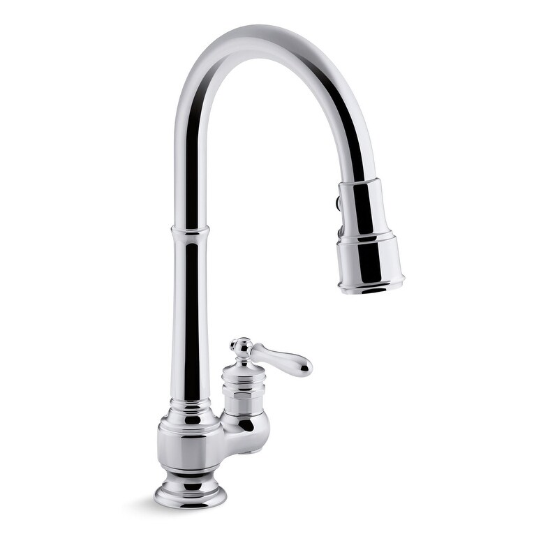 Kohler Artifacts 1.5 GPM Single Hole Pull Down Kitchen Faucet ...
