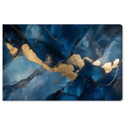 Dark Texture Golden Touch I Canvas by Art Remedy, Gallery Wrapped