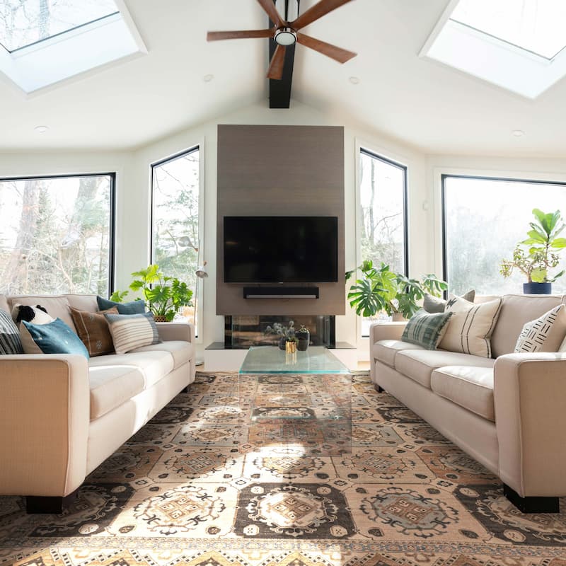 ECARPETGALLERY Hand-knotted Finest Ghazni Beige, Ivory Wool Rug - 9'10 x 14'0