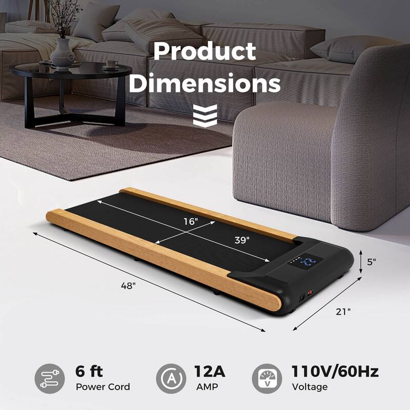 Superfit 3-in-1 Walking Pad Under Desk Treadmill with Remote Smart APP - See Details