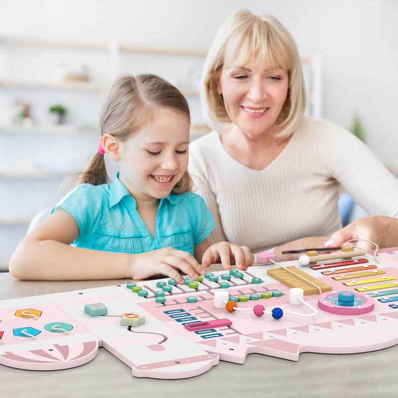 Costway 11-in-1 Montessori Wooden Sensory Board for Education and - See Details