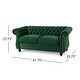 preview thumbnail 8 of 21, Somerville Polyester Chesterfield Loveseat by Christopher Knight Home