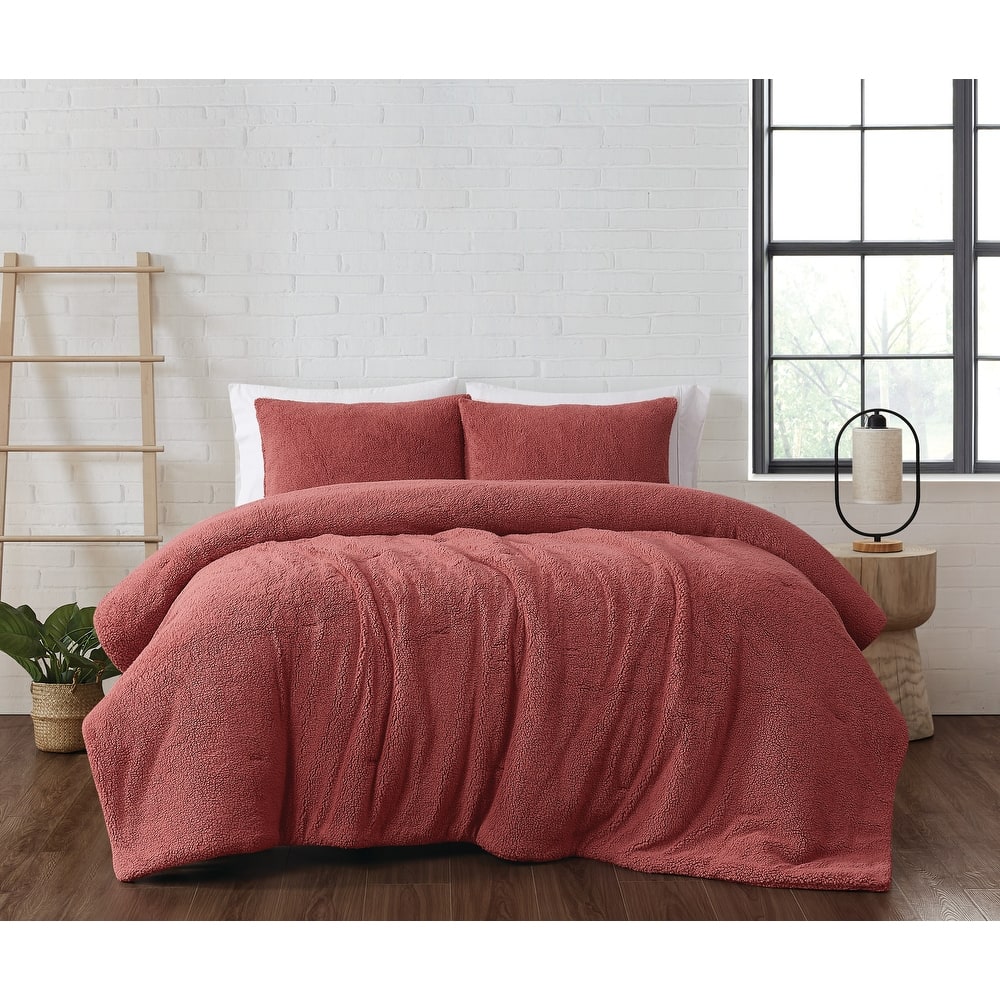 Brooklyn Loom Marshmallow Sherpa Comforter Set