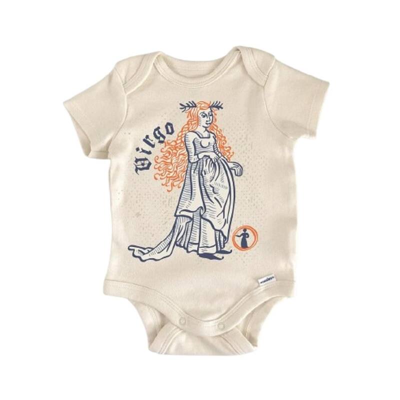 Virgo Zodiac Constellation - Baby Boy Girl Clothes Infant Bodysuit Funny Cute - Blue - 0-3M