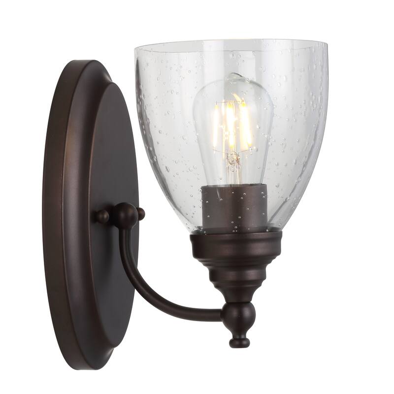 Magnolia Metal/Glass LED Vanity, by JONATHAN Y - 1-Light - Oil Rubbed Bronze
