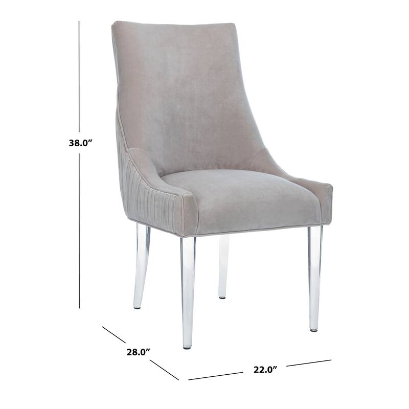 SAFAVIEH Couture Vesile Acrylic Leg Dining Chair - 22"W x 28"D x 38"H