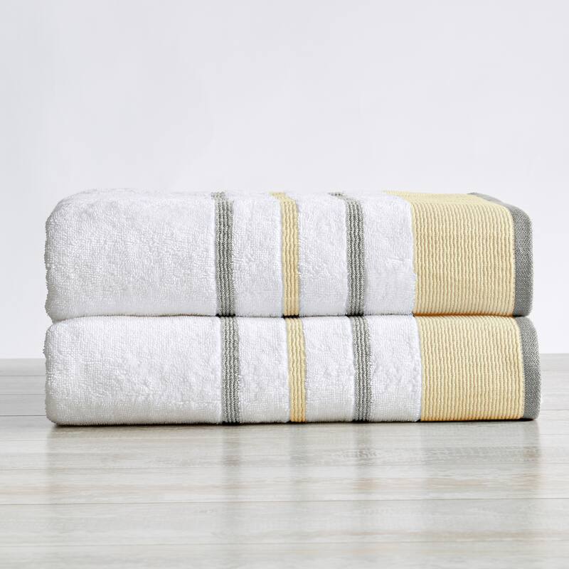 Luxurious Cotton Decorative Stripe Towel Set