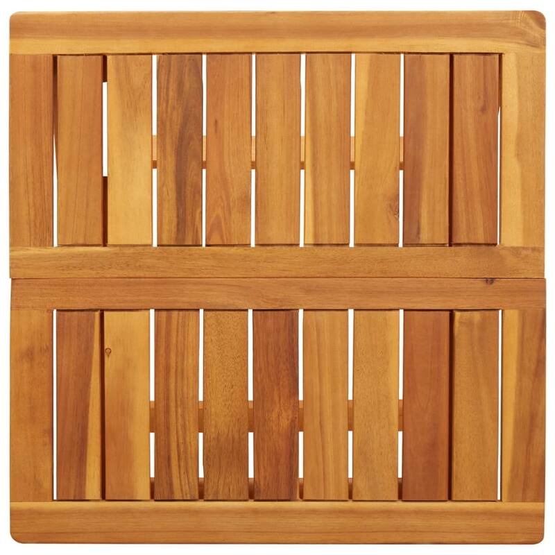 vidaXL Garden Table Brown Solid Acacia wood Small Foldable - 19.7 x 19.7 x 19.7