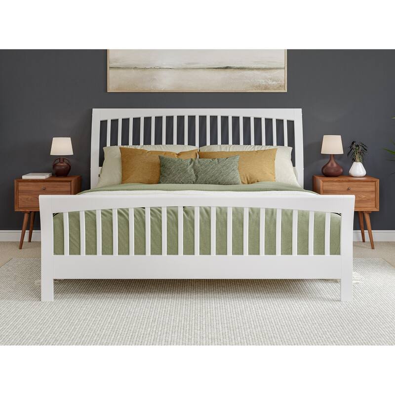 AFI Orleans Solid Wood Low Profile Platform Bed with Matching Footboard