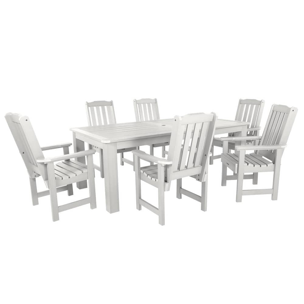 Lehigh 7-piece Outdoor Dining Set - 42" x 84" Table, Dining Height