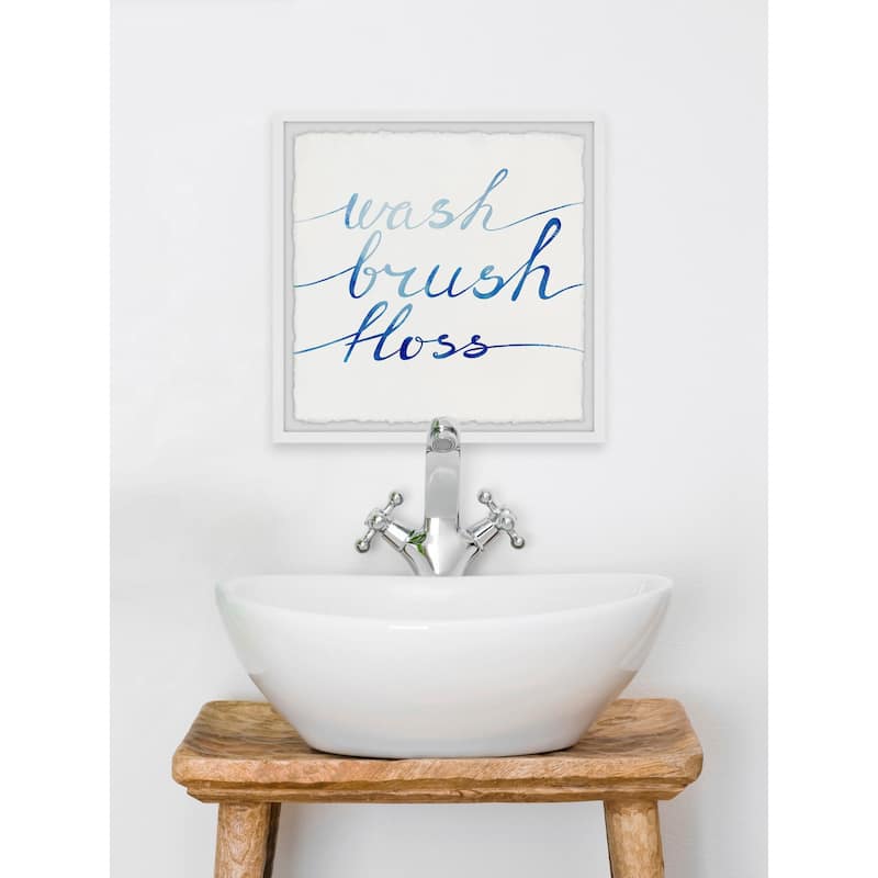 'Brush and Floss' Framed Painting Print