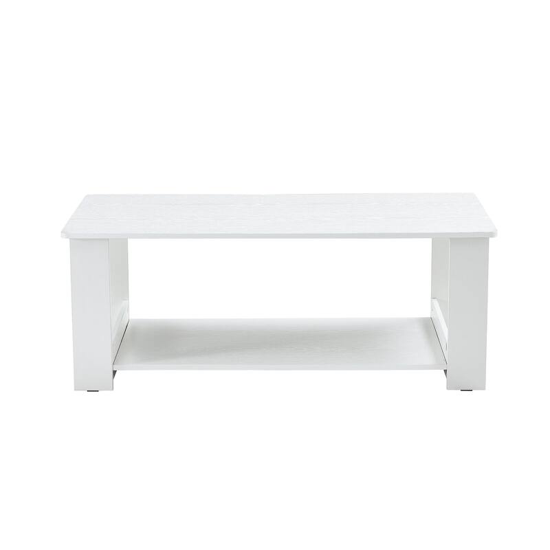 Modern And Practical Coffee Table. The Double Layered Coffee Table Is Made Of Mdf Material,
