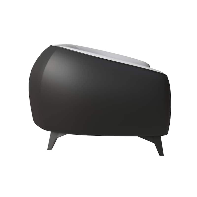 Single-Seater Sofa Armchair Upholstered in Vegan Leather with Metal Legs Opula Series by LeisureMod