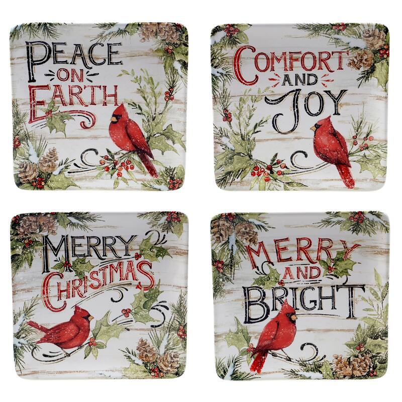 Certified International Evergreen Christmas 16-piece Dinnerware, Service for 4