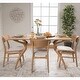 preview thumbnail 2 of 5, Fausett Mid-Century Modern 5 Piece Dining Set by Christopher Knight Home Beige/Oak