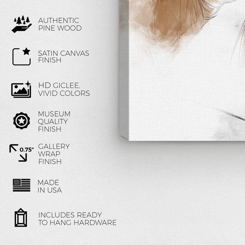 Wynwood Studio Canvas Fashion and Glam Gentle Shades II Brown and Light Brown Modern & Contemporary Wall Art Canvas Print