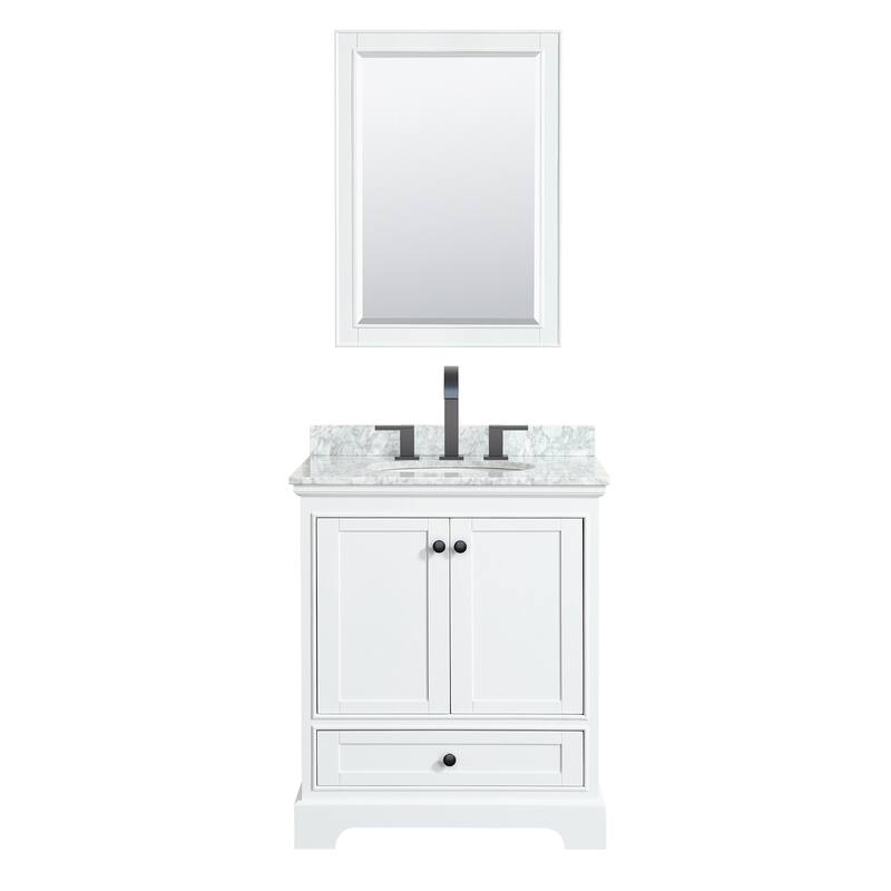 Deborah 30-inch Single Vanity, Oval Sink, 24-inch Mirror