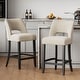 preview thumbnail 2 of 59, Upholstered Counter Height Bar Stools with wood legs for Kitchen Island Dining Room