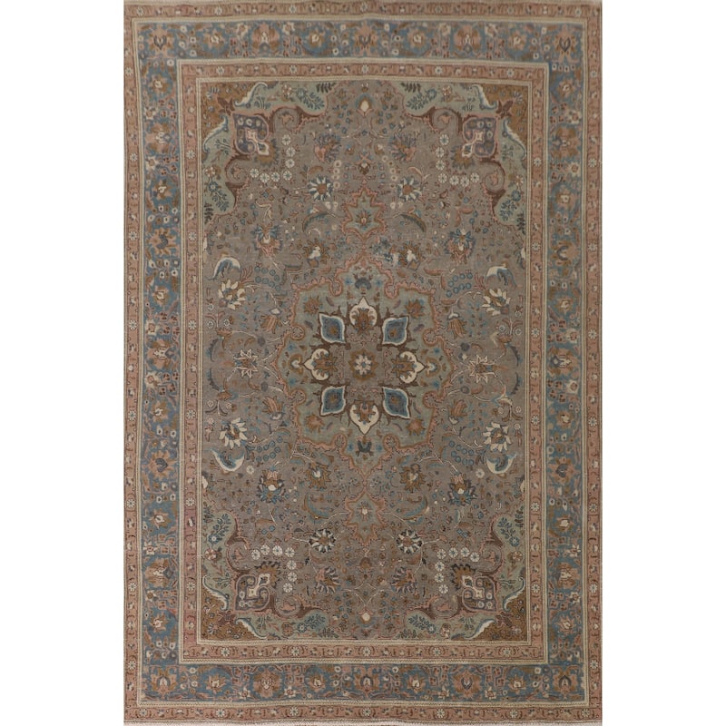 Over-Dyed Tabriz Persian Vintage Rug Handmade Wool Carpet - 7'11"x 11'6"