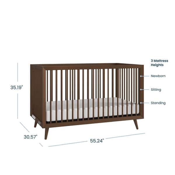 dimension image slide 1 of 3, Child Craft Cranbrook 4-in-1 Convertible Crib