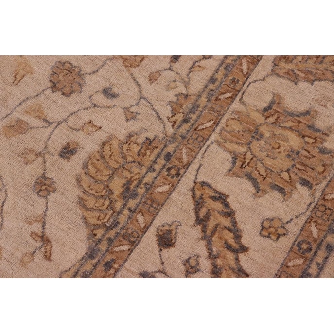 Boho Chic Ziegler Beige Hand-Knotted Wool Rug - 7'9'' x 9'9''