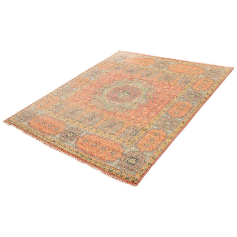 ECARPETGALLERY Hand-knotted Jules Serapi Coral Wool Rug - 8'0 x 10'0