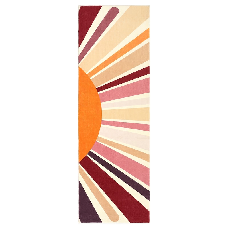 Garvee Rainbow Sol Kids Area Rug