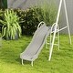 preview thumbnail 18 of 16, Outsunny 5-in-1 Kids Swing Set Backyard Playground Set, Metal Swing Set Kids Outdoor Playset Playground Equipment