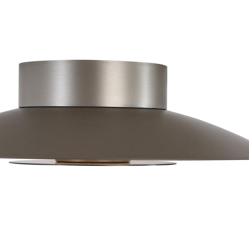 Yep by Golden Lighting Luma Integrated LED Flush Mount in Sand Nickel and Graphite shade - Silver
